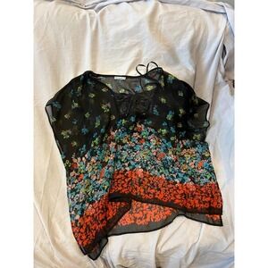 Hot Options Sheer Flower Blouse